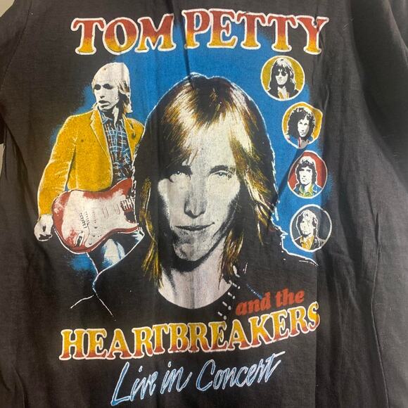 vintage 80’s TOM PETTY Live In Concert single stitch double sided tee shirt M - Picture 7 of 7
